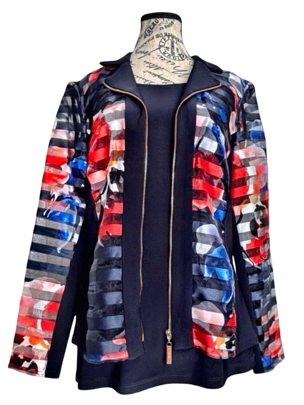 Frank Lyman Design Art-Print Jacket | Women’s Size 6 | Statement Abstract Print